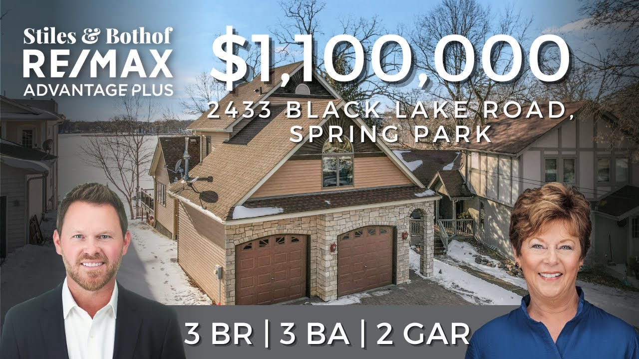 Home Tour of 1,100,000 Lakeshore home for sale at 2433 Black Lake Road