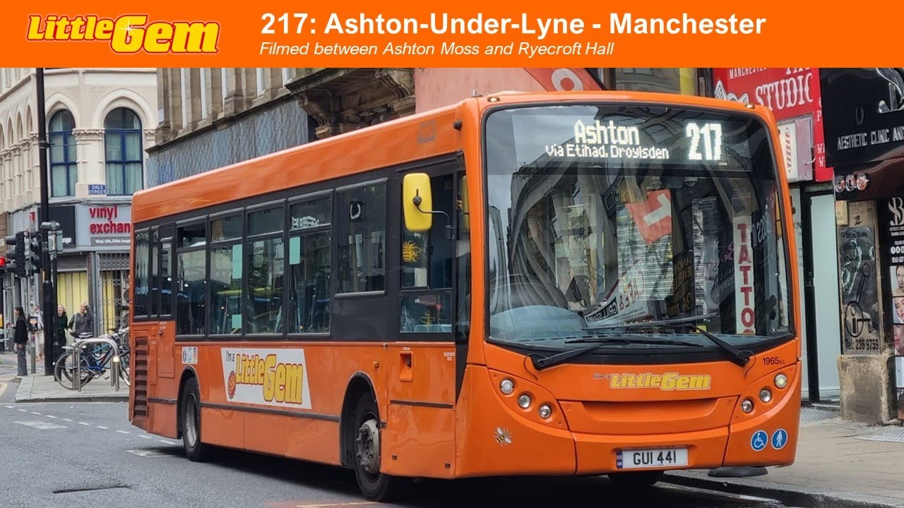 Little Gem Bus 217 service between Ashton Moss and Ryecroft Hall YouTube