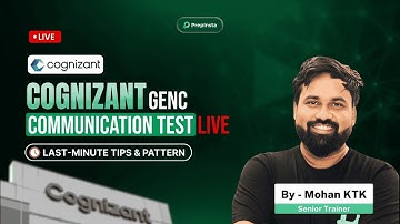 Cognizant GenC Communication Test LIVE | Last-Minute Tips & Pattern