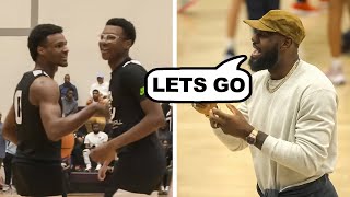 Bronny James VIOLATES Defender In Front of LeBron \& Bryce!!