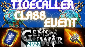 Tidecaller Class Event | Gems of War Live Stream 2021 | NOx3 No mythic No legendary No Dawnbringer