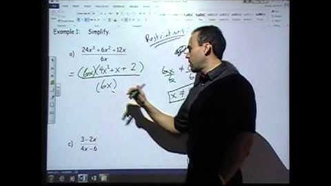 2.4 Simplifying Rational Expressions-  Part 1 of 2