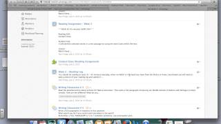 Schoology Class Page Organization