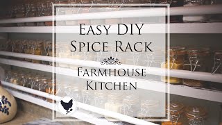 Easy DIY Spice Rack | Farmhouse Kitchen