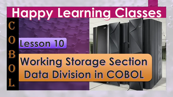 Working Storage Section - Data Division in COBOL | COBOL - Lesson 10 | COBOL Tutorials | learn COBOL