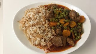 Lebanese Bazella ( peas & meat)-بزيلا على الطريقة اللبنانية