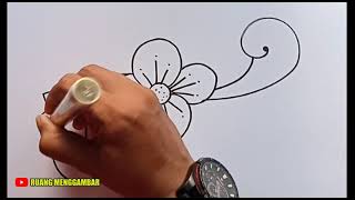 CARA MENGGAMBAR BATIK MOTIF BUNGA