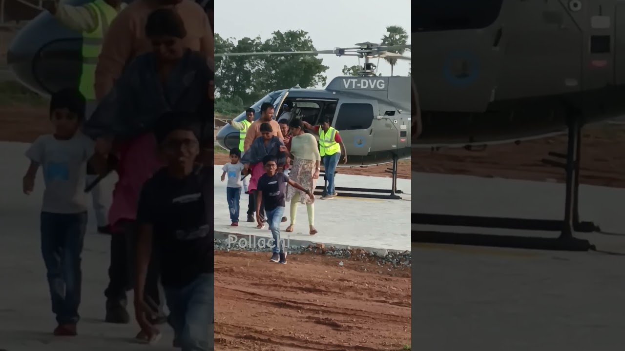 Nice helicopter ride in Pollachi 