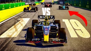 1 Clean Driver vs 19 Dirty Drivers on the F1 Game