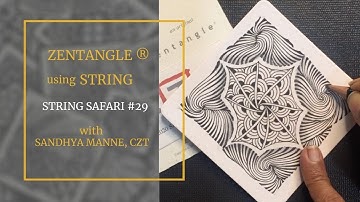 A Zentangle® Mini Project for beginners, STRING SAFARI #29