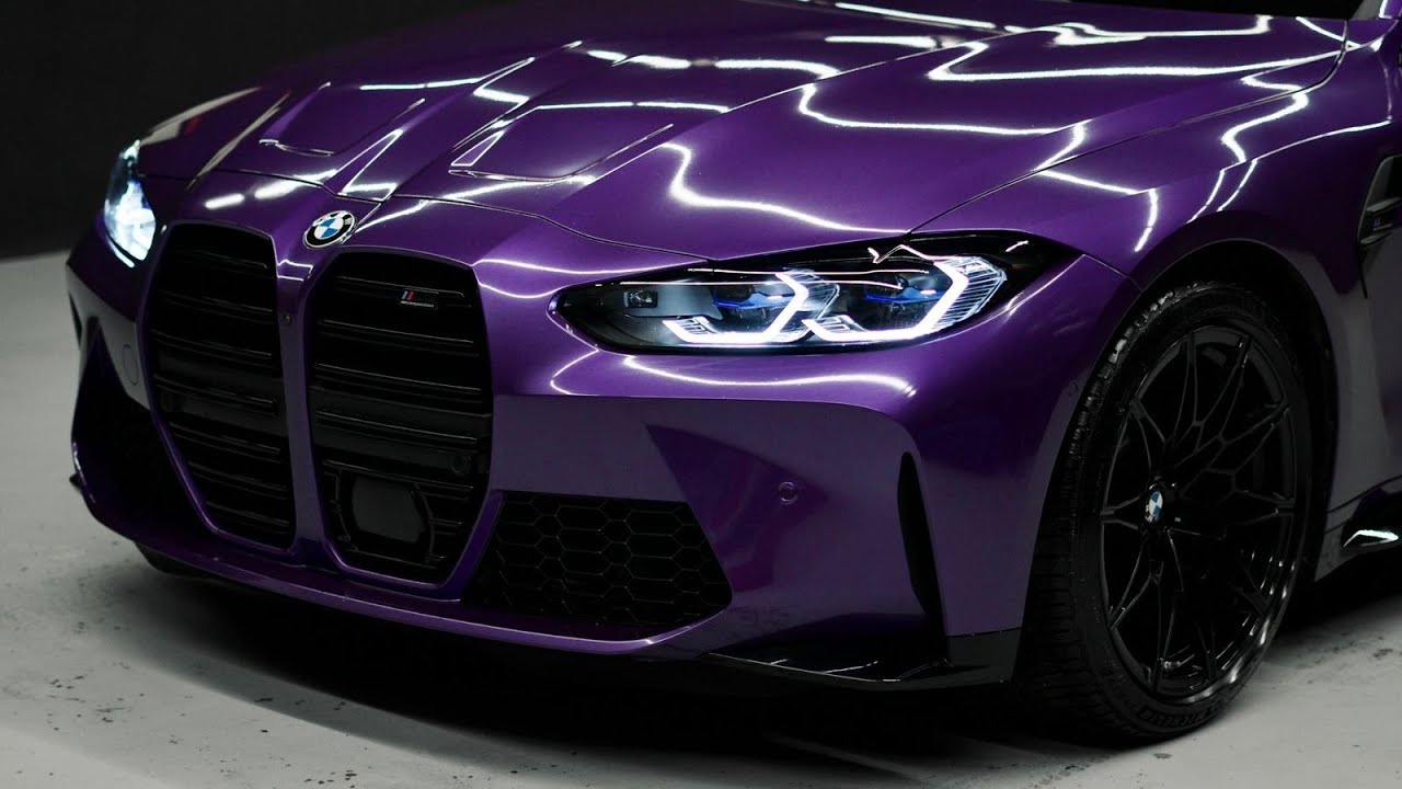 BMW M4 из ЧЕРНОГО в ФИОЛЕТОВЫЙ//from BLACK to PURPLE - YouTube