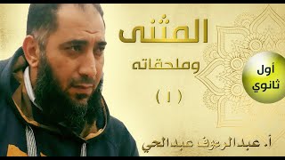 المثنى وملحقاته - الصف الأول الثانوي - الأستاذ / عبدالرءوف عبدالحي