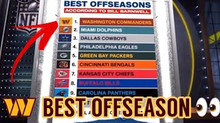 #1 BEST OFFSEASON Goes To The Washington Commanders According To ESPN Reporter Bill Barnwell!