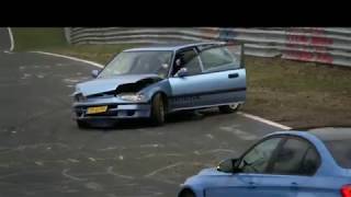 Honda Civic Yarış Kaza Race Crash