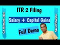 File ITR 2 for AY 2020-21 | Salary plus Capital Gains? File itr 2 get Standard Deduction