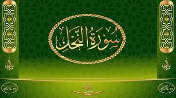 سورة النحل كاملة مكتوبة بصوت القارئ عبد الرحمن السديس