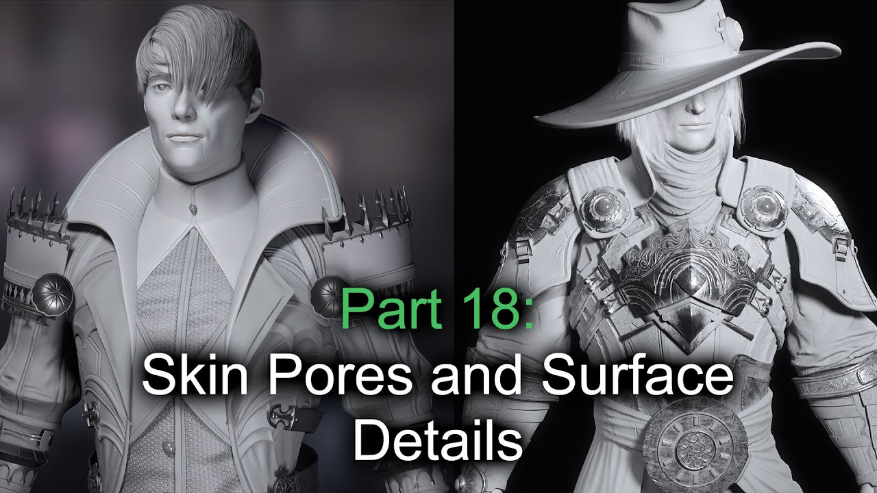Part 18 (Skin Pores and Surface Details) - Zbrush for beginners