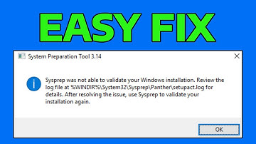 How To Fix Sysprep Was Not Able to Validate Your Windows Installation in Windows