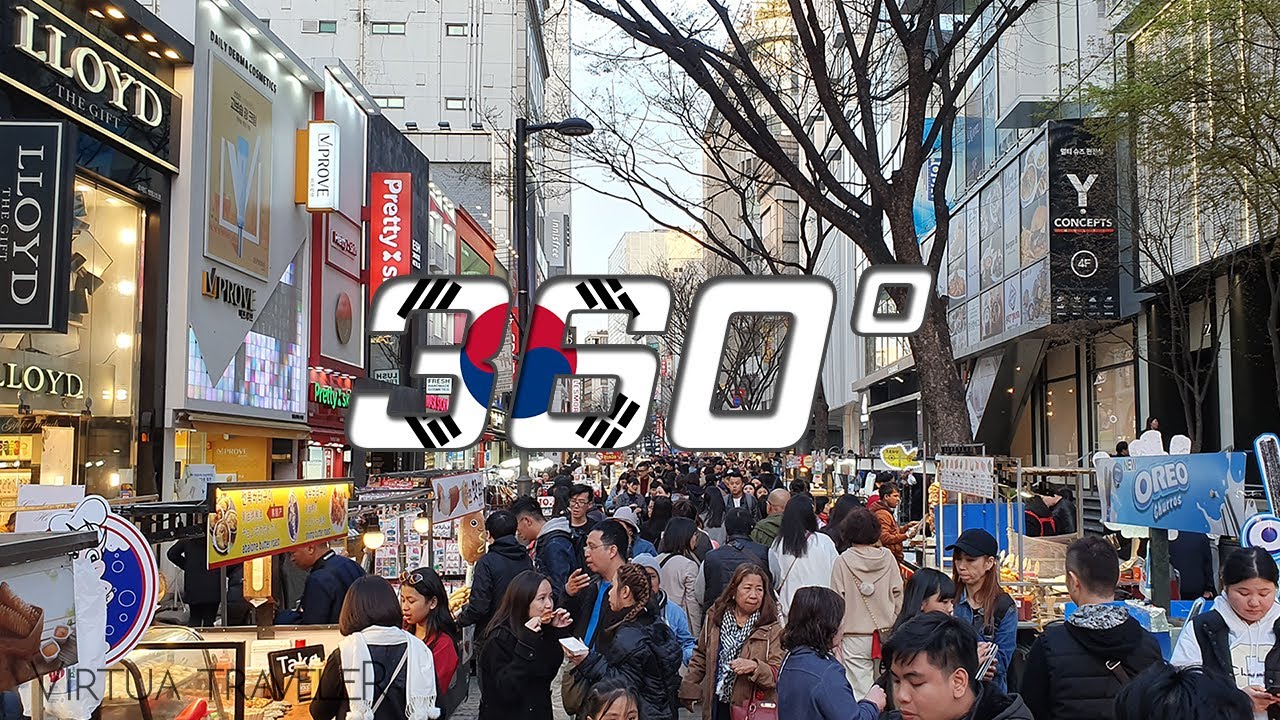 Myeongdong at afternoon @Seoul, Korea [ 4K 360° ]