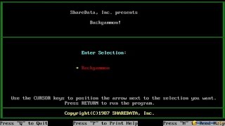 Backgammon (ShareData, 1986) gameplay (PC Game, 1986) screenshot 4