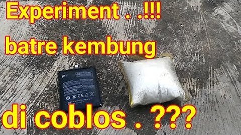 EXPERIMENT Batre HP DI TUSUK 💥BATRE Xiaomi VS Batre Tab di COBLOS  🔪🔪🔪