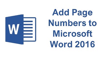 How to Insert Page Numbers in Microsoft Word 2013 & 2016