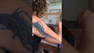 Tapestry weaving time lapse