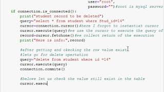 Python - Delete value from MySQL table