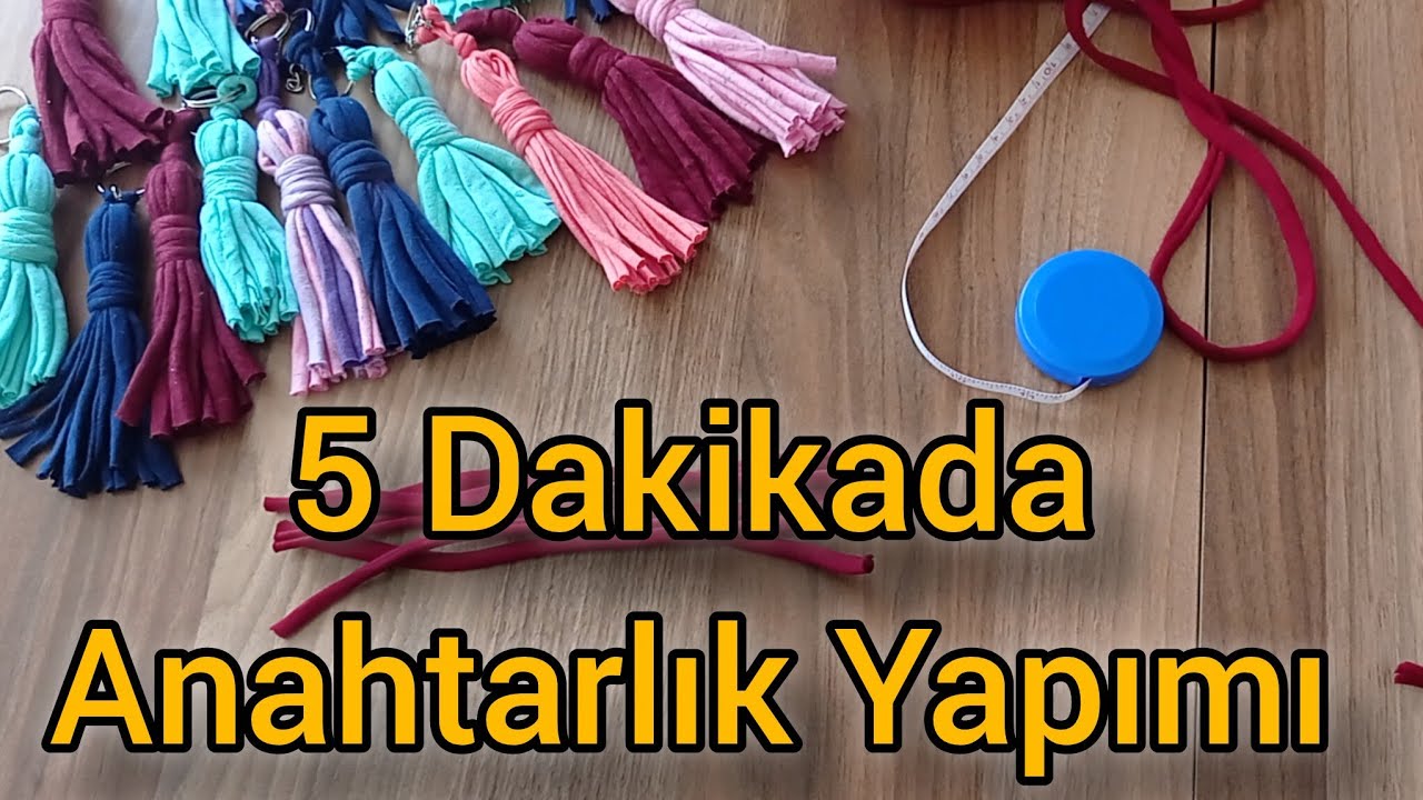 5 Dakikada Yapılan Penye İp Anahtarlık 🧶 | Son Dakika Hediye Fikri”