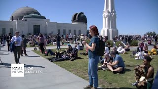 Crowds flock to Griffith Observatory for look at rare solar eclipse