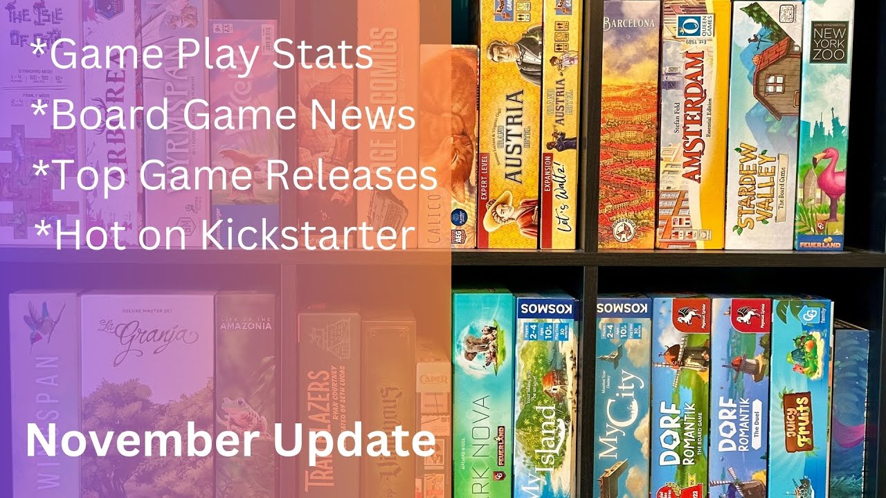 Обновление за ноябрь: игровая статистика; новости настольных игр; релизы октября и что популярно ...