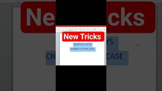 Computer 🖥️Shortcut Key for letter case change Upper Lower Proper #tricks #shortcutkeys #trending
