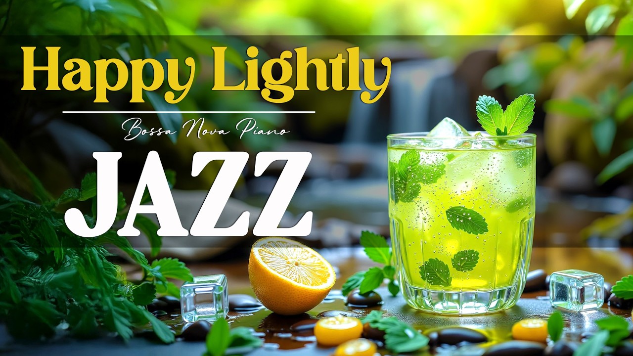 Happy Lightly Jazz Music ☕ Sweet Jazz Piano Cafe & Bossa Nova Background for Stress Relief