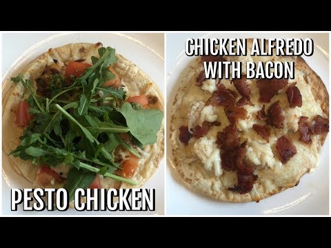 FLATBREAD PIZZA TWO WAYS | Chicken Pesto & Chicken Alfredo with Bacon