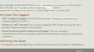 Fixing System.ArgumentNullException on MutexAccessRule After Package Update