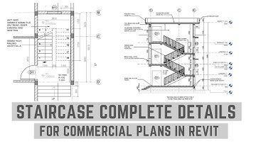 Staircase Complete Details for Commercial Plans | How to make Staircase Details in Revit