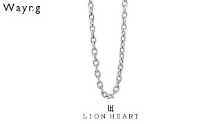 ライオンハート チェーンネックレス 7mm幅 アズキ 50cm サージカルステンレス シルバー