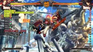 GGXrD R Jam aerial D Combo