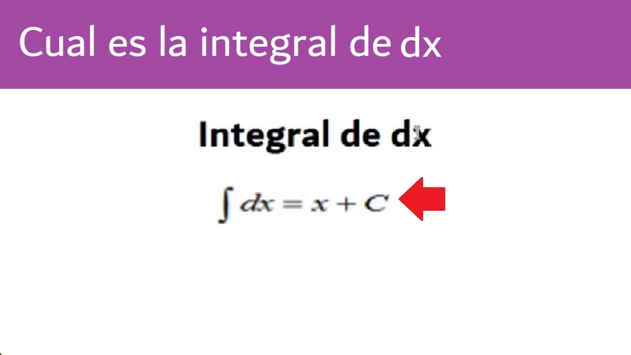 Que es la integral de dx YouTube Que es la integral de dx YouTube