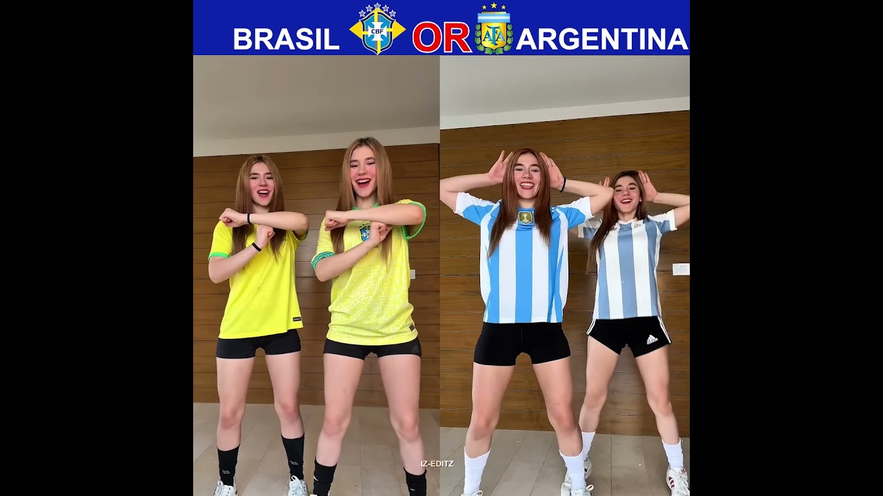 Brazil 🇧🇷 vs Argentina 🇦🇷 Dance Battle 🔥 #football #worldcup #shorts
