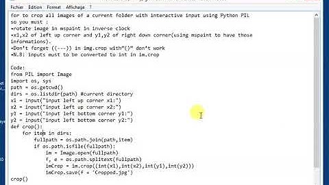 crop all images in current directory with PIL tool of python