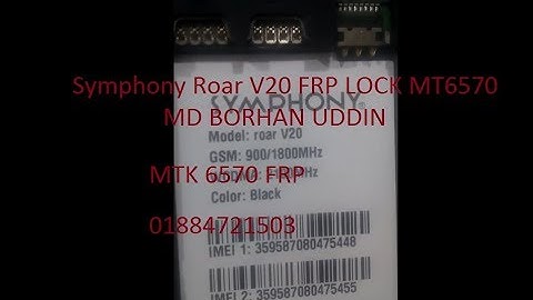 Symphony Roar V20 FRP LOCK MT6570