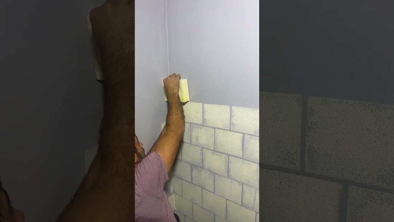 wall painting method with sponge!