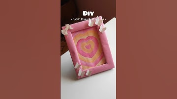 Diy Photo Frame 💖 || Diy Room Decor Idea #shorts #diy #art #aesthetic  #decor #craft