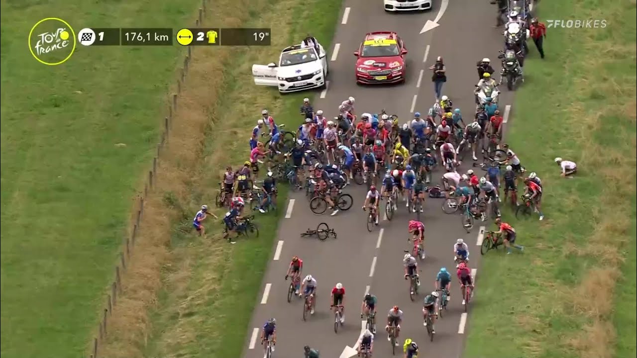 Massive Crash Takes Kevin Vermaerke Out Of 2022 Tour De France