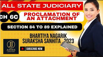 ch -  6 (C) Proclamation of an Attachment BNSS | section 84, 85, 86, 87, 88, 89 BNSS | JJ