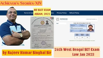 West Bengal SET Exam Law.JAN 2023.186Marks.Achiever