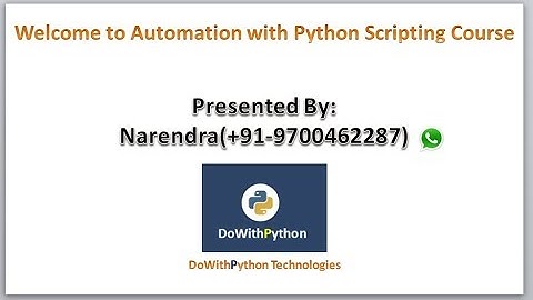 DoWithPython Technologies  | Demo for General Automation and AWS Automation with Python Scripting