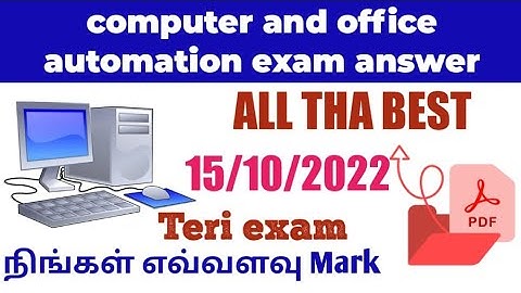 COA exam answer key 2022 computer on office automation 2022 answer key 2022 coa answer key
