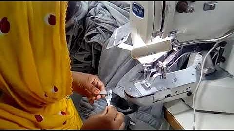 Drawstring end direct Bartack procedure in garments industry.